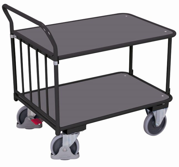 Chariot à barre de poussée VARIOfit comme chariot de table, dimensions extérieures : 1 105 x 705 x 1 030 mm (LxPxH), sw-700.503/AG