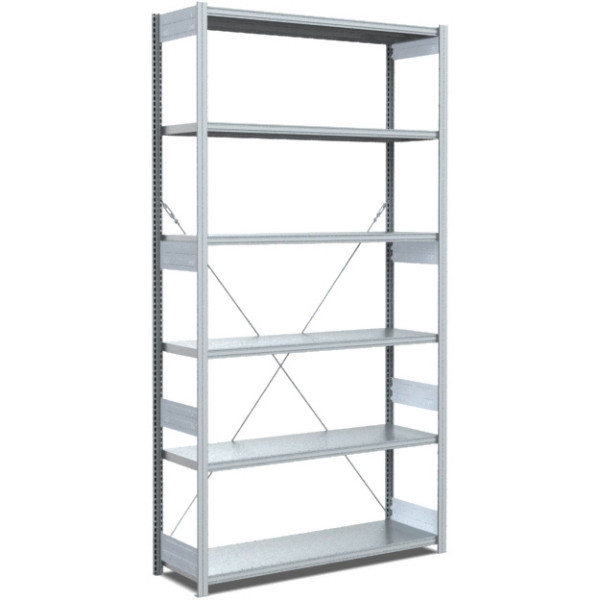 Rayonnage BITO type : EL basic field 40mm set de sol /100kg 2499x996x424 6FB galvanisé, C1235-0006