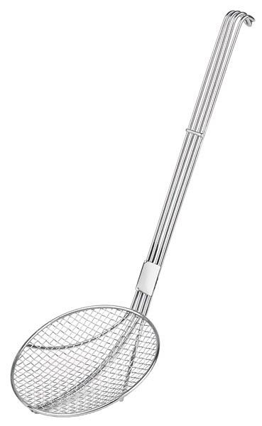 Cuillère à pâtisserie/à frire APS, Ø 20 cm, longueur du manche : 33,5 cm, acier inoxydable brillant, construction très stable, 74404
