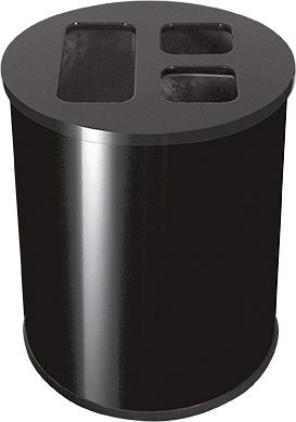 Poubelle Orgavente 40, HxØ 470x355 mm, Noir, WB-1261-BLA