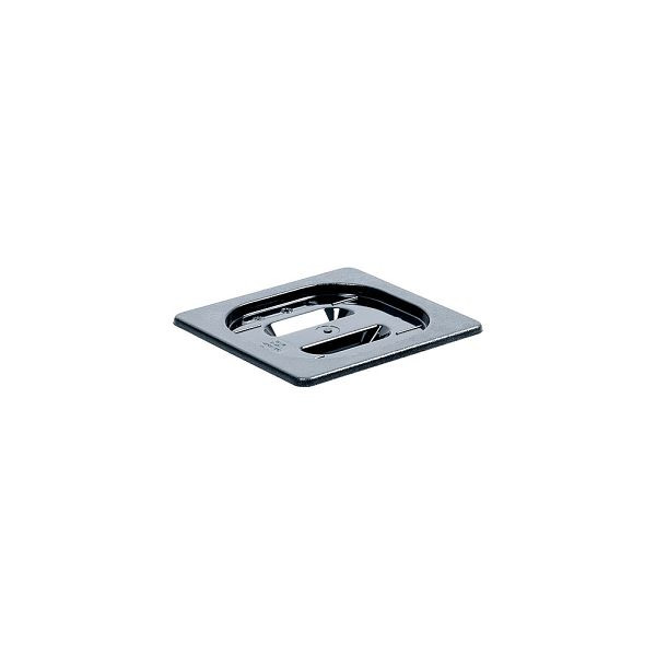 Couvercle GN Stalgast, polycarbonate, noir, pour bacs GN 1/6, GN1216001