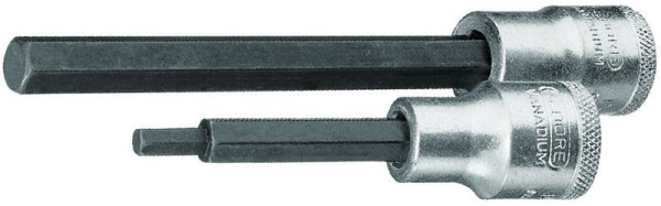 Embout de tournevis GEDORE 1/2'' pour vis à six pans creux, long, diamètre : 12 mm, longueur 140 mm, 6158460