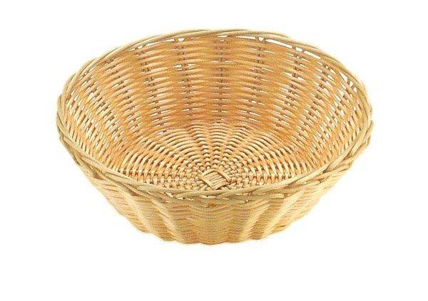 APS corbeille à pain et à fruits, ronde, Ø 25 cm, hauteur : 7 cm, polypropylène, beige clair, -BASIC-, 30285