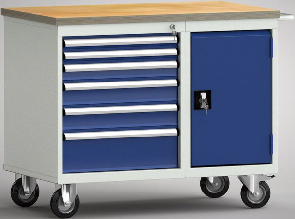 Etabli professionnel KLW - 1000 x 620 x 840 mm L x P x H sans panneau arrière, WP824N-1000M30SE1903