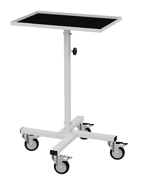 Bâti de travail et de montage mobile Bedrunka+Hirth, réglable en hauteur en continu, 660 x 660 mm, 4 x roulettes pivotantes avec freins Ø 100 mm, 05.10.21