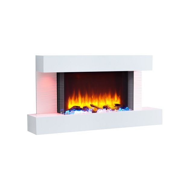 Cheminée électrique RICHEN Aieda, 2000 W, couleur : blanc, EF279A-MT279D