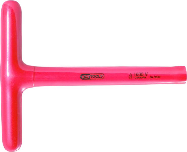 KS Tools Clé à douille à poignée en T avec isolation de protection, 13 x 300 mm, 117.1729