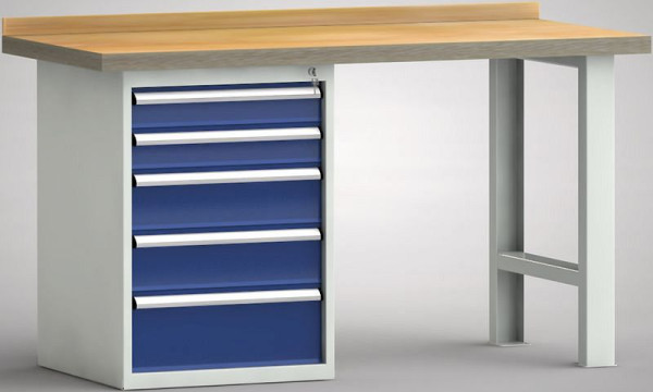 Etabli standard KLW - 1500 x 700 x 840 mm L x P x H, WS515N-1500M40-E7027