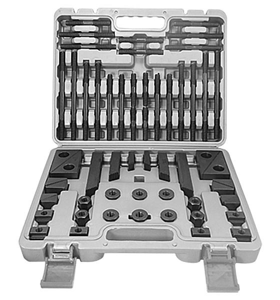 Jeu de serrage MACK dans un coffret en plastique, 58 pièces, filetage de serrage M12, écrous en T 14 mm, 11-PKS-M12