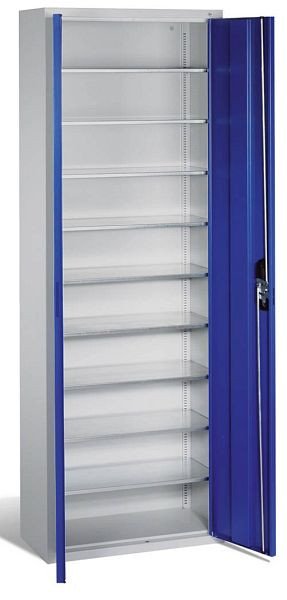 Armoire Bedrunka+Hirth avec boîtes de rangement visibles, 9x étagères, dimensions en mm (LxPxH) : 700 x 300 x 1980, 04.113.20