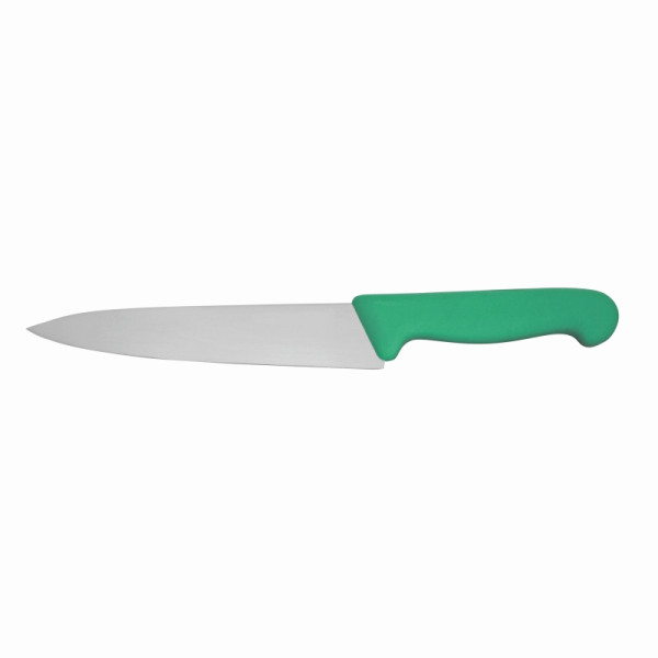 Couteau de chef Schneider, lame étroite, 18 cm, manche vert, 260840