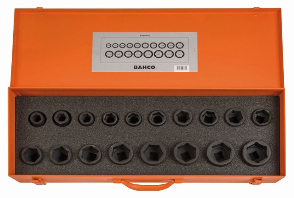 Jeu de douilles à chocs Bahco 1/2", 13 pièces, 10-24 mm, K7800M/13