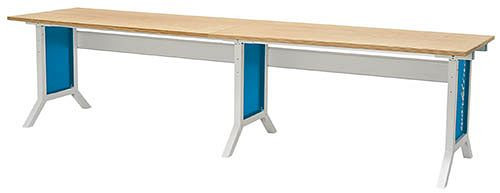 Bedrunka+Hirth workline table de base et table d'appoint, réglage électrique de la hauteur, 1x plan de travail en hêtre multiplex, 3000 x 750 x 1100 mm, 07.30.15EHV
