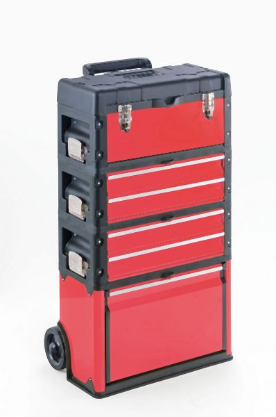 Chariot à outils Metra, 4 compartiments 1k.2.2.1 rouge, 10710