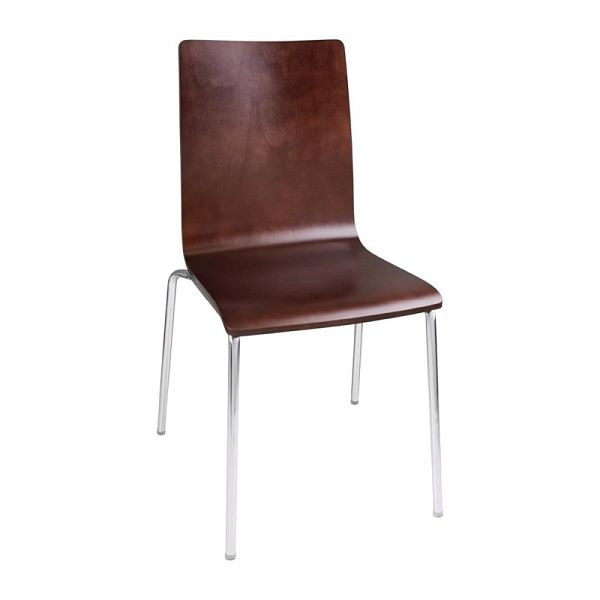 Chaises de salle à manger Bolero placage de hêtre brun foncé, UE: 4 pièces, GR343