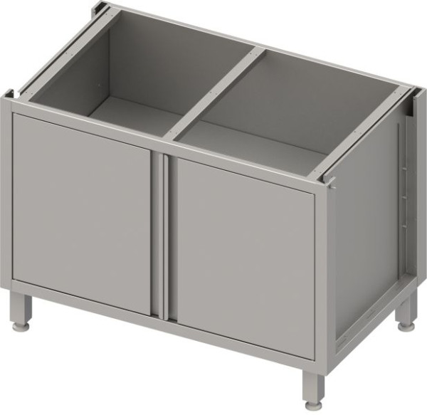 Stalgast armoire de base en acier inoxydable version 2.0, pour pieds/cadre de socle, avec portes battantes 800x540x660 mm, BX08551
