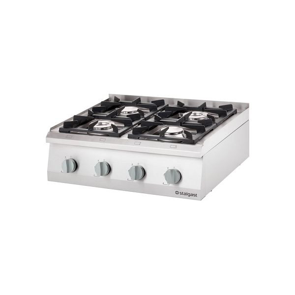 Table de cuisson à gaz Stalgast comme appareil de table Série 700 ND - G20, 6 brûleurs (3,5+3x5+2x7), SL33610TE
