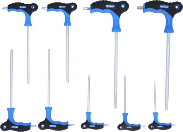 Brilliant Tools Jeu de clés en L à poignée en T Torx® avec trou frontal, 9 pièces, BT041200