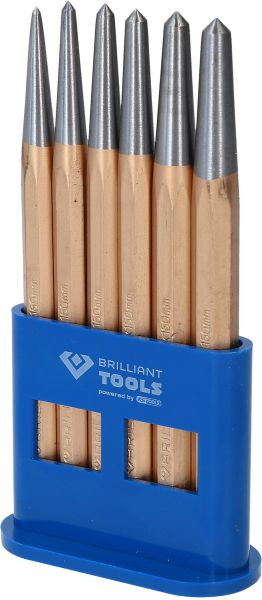 Jeu de poinçons centraux Brilliant Tools, 6 pièces, BT085080