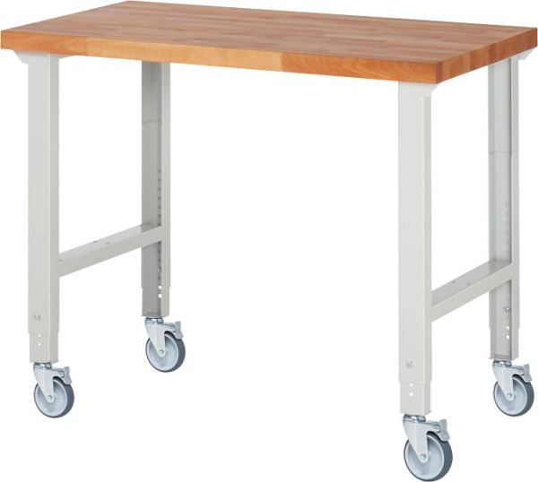 Etabli mobile RAU (réglable en hauteur) 7000-1, 1250x700x950-1000mm, 4 roulettes pivotantes, 05-7000-1-127B4H4.12