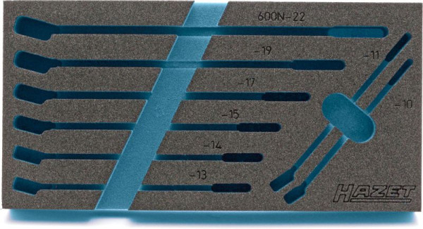 Insert en mousse souple Hazet à 2 composants, pour 163-292/8, dimensions / longueur : 342 mm x 172 mm, 163-292L
