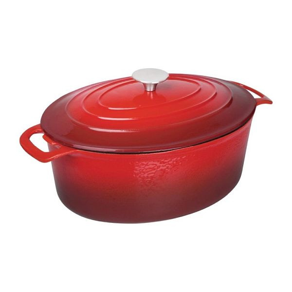Cocotte ovale Vogue rouge grande, GH314