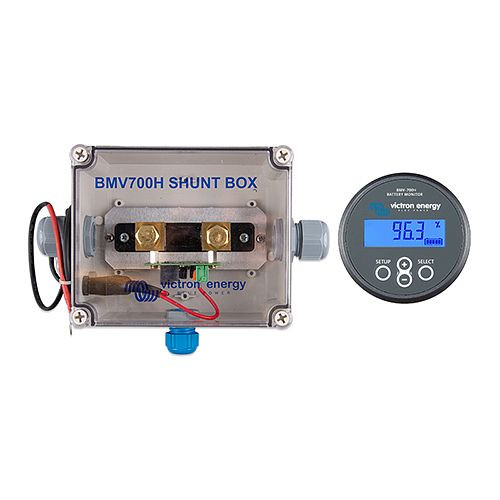 Moniteur de batterie Victron Energy BMV-700 H, comprenant un shunt 500 A / 50 mV et un câble, BAM010700100