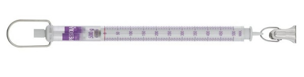 Balance à ressort PESOLA 500g, graduation 5g, Light Line, violet, avec pince, 10500