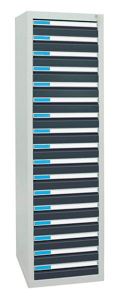 armoire à tiroirs émoussés série ESTA, RAL 7035/7016, 17 tiroirs (17x100 mm), 7605171