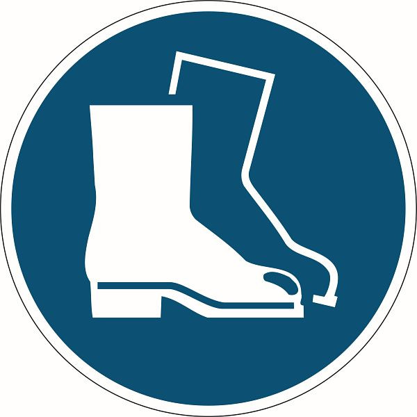 Étiquette de sécurité DURABLE « Utiliser une protection des pieds », bleue, 173306