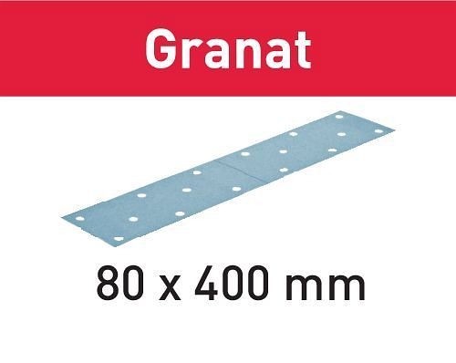 Festool Schleifstreifen STF 80x400 P120 GR/50 Granat, VE: 50 Stück, 497160