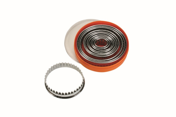Set d'emporte-pièces ovales dentelés Schneider, 12 pièces, acier inoxydable, épaisseur du matériau : 0,4, 0,5 mm, 199507