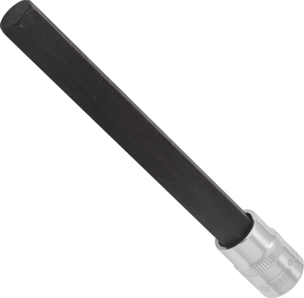 Embout de tournevis VIGOR, carré creux 10 mm (3/8"), profil six pans intérieur, 12 mm, longueur : 133 mm, pour commande manuelle, V6154