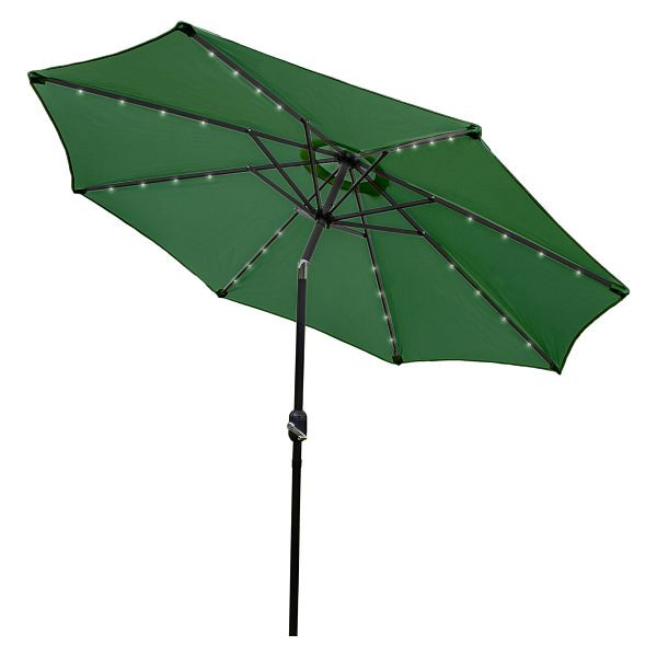 Parasol LED Monster 270 cm avec fonction d'inclinaison, vert, 29389