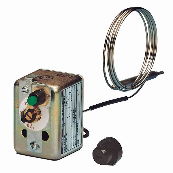 Limiteur de température de sécurité JUMO, contact inverseur, 350 à 500°C, capillaire 1000 mm, 60002245