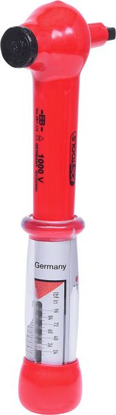 KS Tools Mini clé dynamométrique 1/4" avec isolation de protection et tête à cliquet réversible, 2-12 Nm, 117.1400