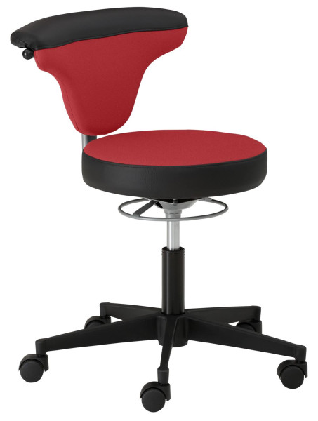 Mayer Sitzmöbel chaise pivotante fonctionnelle myTORRO SIT, avec roulettes pour tapis, rouge/noir brillant, 1351_751