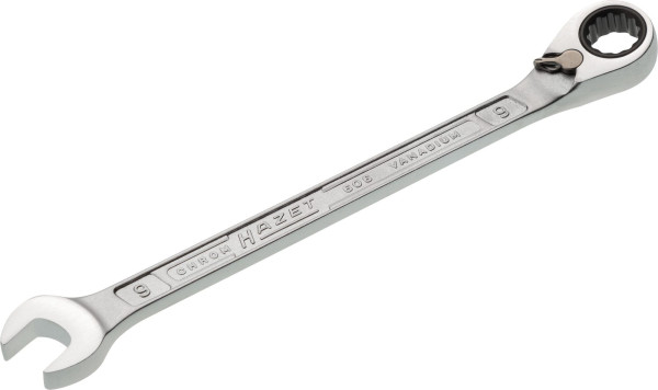 Clés mixtes à cliquet Hazet, profil de traction double hexagonal externe, 9 mm, 606-9