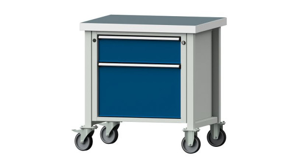 Établis ANKE Établi en caisson, modèle 55 V, 800 x 700 x 850 mm, RAL 7035/5010, UBP 50 mm, 307.042