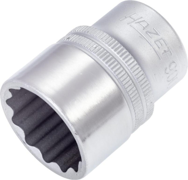 Embout pour clé à douille Hazet, double hexagonal, carré creux 12,5 mm (1/2 pouce), profil de traction externe double hexagonal, 23 mm, 900Z-23