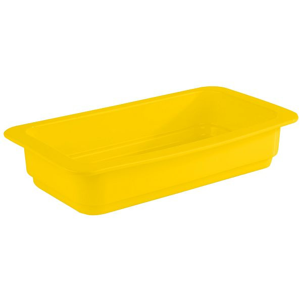 Récipient APS GN 1/3, 32,5 x 17,6 x 6 cm, porcelaine, jaune, résistant à la chaleur jusqu'à 220°C, 2 litres, 82278