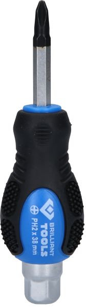 Brilliant Tools Tournevis Phillips avec capuchon impact, PH2, longueur de lame : 38 mm, BT034809