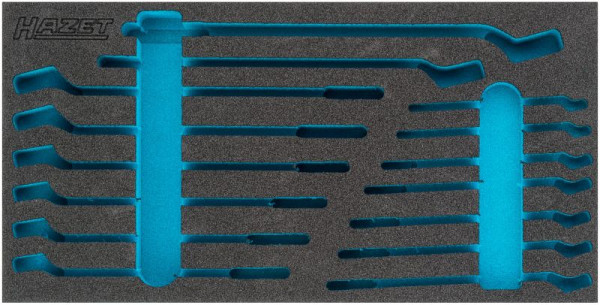 Insert en mousse souple Hazet à 2 composants, pour 163-428/15 Dimensions / longueur : 342 mm x 172 mm Taille du système d'organisation : 1/3 (342 x 172 mm), 163-428L