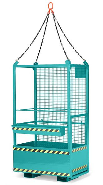 Nacelle de travail RR Industrietechnik, grutable RAK, bleu turquoise RAL 5018, 100600164