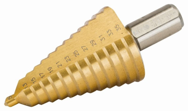Foret étagé Bahco, 1/2" (12,7 mm), trous de perçage 5-35 mm, 13 pas, 230-SD