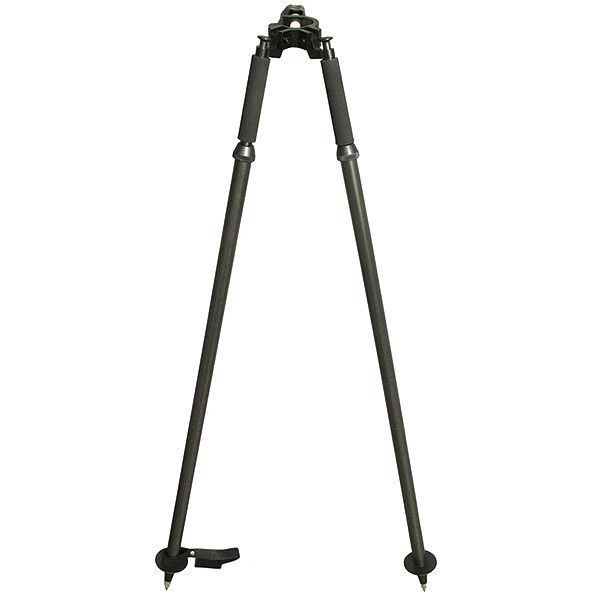 Bipied proNIVO en carbone, 108 - 182 cm, avec pince à bouton-poussoir, noir, 206-4361