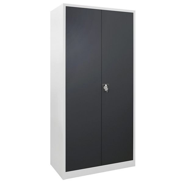 Armoire à portes battantes ADB 195x92x42cm gris clair, gris anthracite, RAL 7035 / 7016, 40754