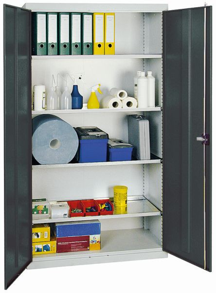armoire à outils et matériaux contondants série 2000, 7035/7016, 4 étagères partout, 2008071
