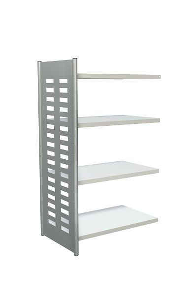 Étagère design Kerkmann M2, L 1000 x P 600 x H 1800 mm, aluminium argent/gris clair, 51580411