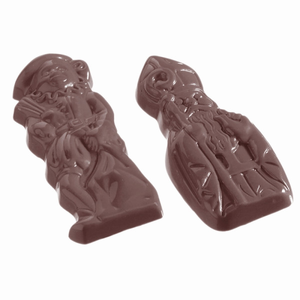 Moule à chocolat Schneider - Saint-Nicolas et Pete 2 figurines, 275 x 135 x 24 mm / 67 x 29 x 8 mm, 9,5 g, 4 x 3 pièces, 421078